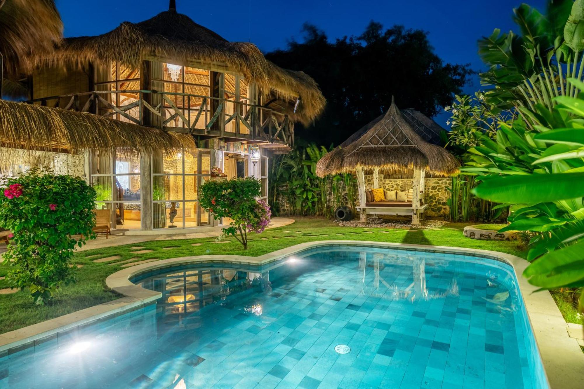 ג'ימבאראן Balangan Beach Villa Idaman Bungalows מראה חיצוני תמונה